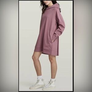 G-Star Raw Mauve Long-Sleeve Hoodie Dress, Women’s L NWT